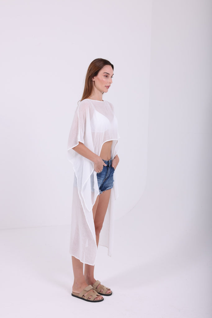 Short front Long back chiffon Top - AngelCode