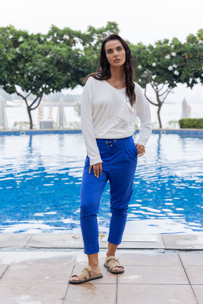 Blue Cotton Pants - AngelCode