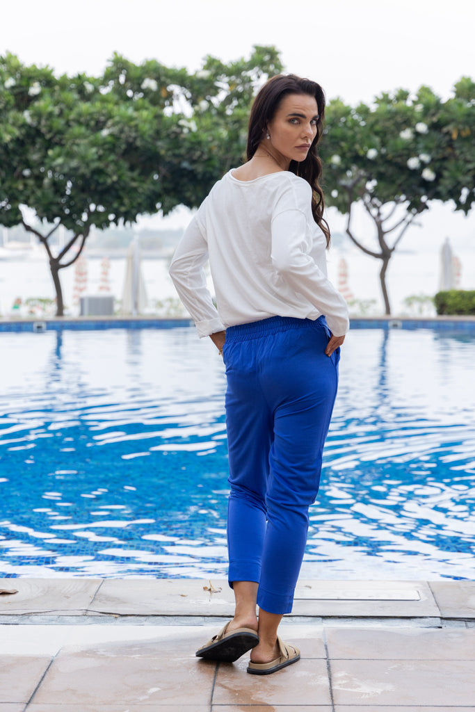 Blue Cotton Pants - AngelCode